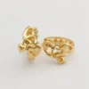 Fashion gold plated huggie earrings with zircon for women